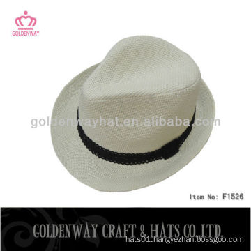 fashion summer fedora hat for children with lace band promotional sets